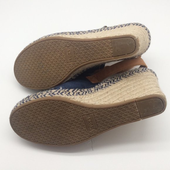Toms Espadrille Wedge Sandals Navy 8.5 NWOT - Picture 9 of 9
